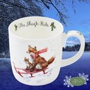 Wrendale Designs Porzellan-Becher Fuchs Schlittenfahrt |...