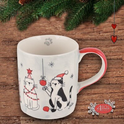 Mila Keramik-Becher X-Mas Cats | MI-80313