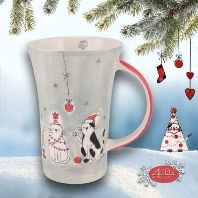 Mila Keramik-Becher Coffee-Pot X-Mas Cats | MI-82313