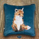 Wrendale Designs besticktes samt-weiches Kissen Fuchs...