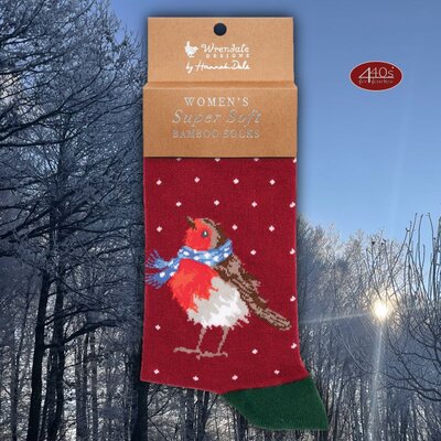 Wrendale Designs Damen Socken Rotkehlchen Seasons...