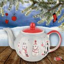 Mila Keramik-Teekanne X-Mas Cats ca 1,2 Liter | MI-94313