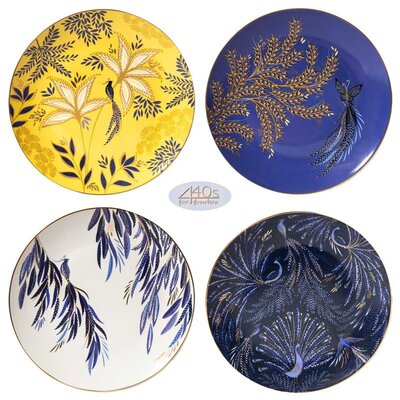 Sara Miller London Porzellan Fr�hst�cks-Teller 4er Set 10...