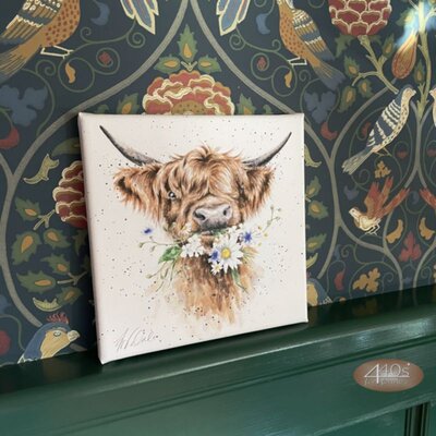 Wrendale Designs Bild Druck auf Leinwand Highland Rind...