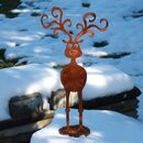 SAREMO Rost-Rentier Rudolph auf Platte H ca. 50 cm |...